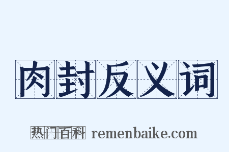 肉封反义词是什么意思的图片